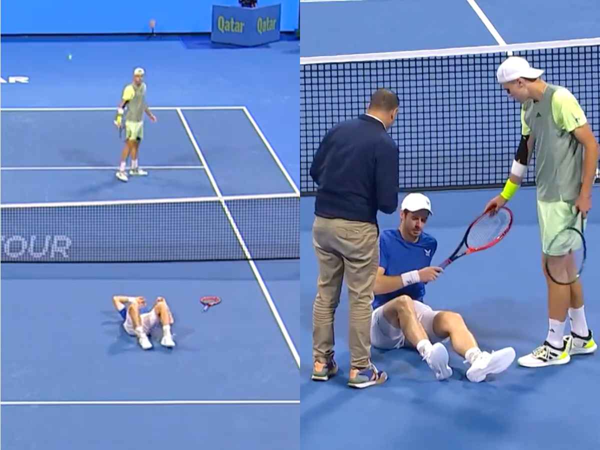 WATCH: Andy Murray lies in pain after suffering a terrible fall on the court, opponent Jakub Mensik rushes to check on the veteran