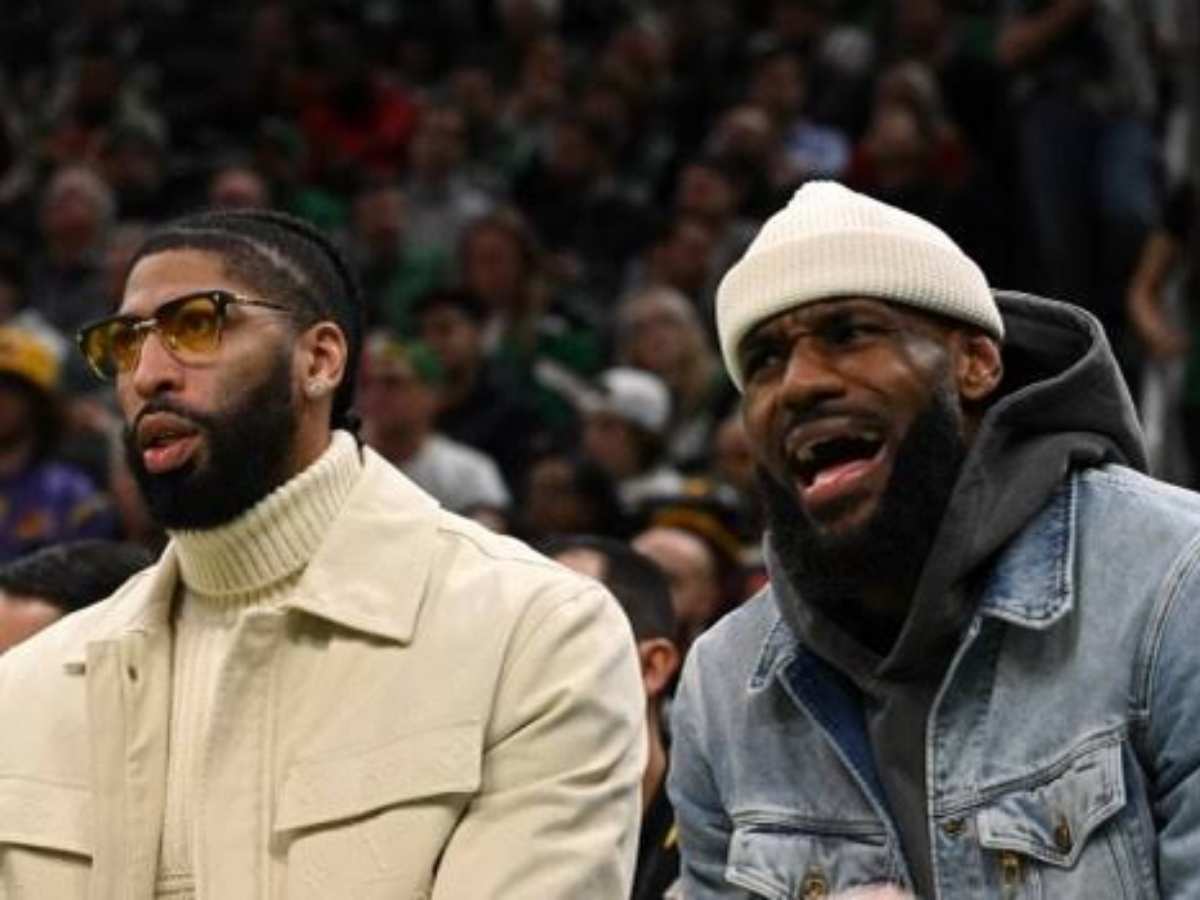 WATCH: LeBron James clips his nails in the middle of Celtics-Lakers game with Anthony Davis on his side