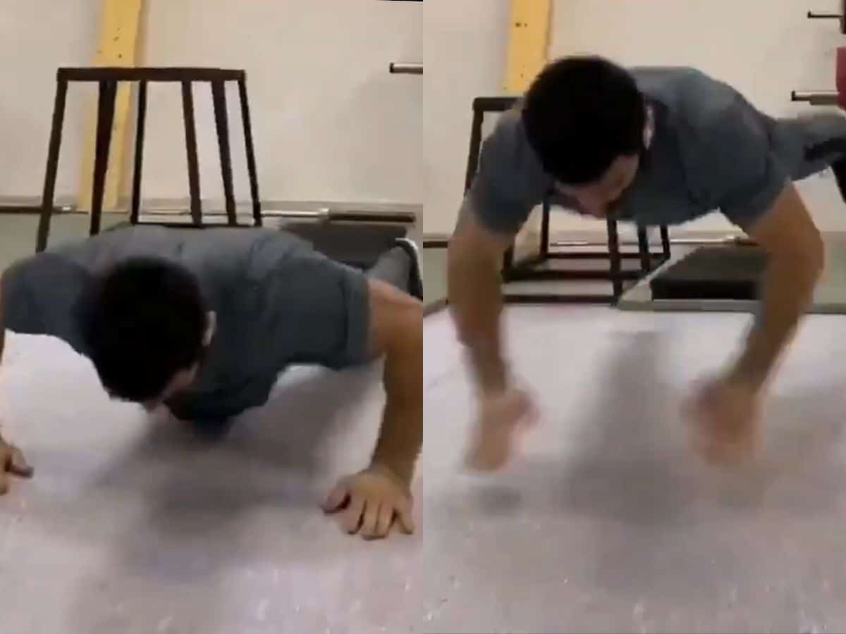 WATCH: “One mistake and fight postponded”- Artur Beterbiev stuns fans with his explosive push up routine