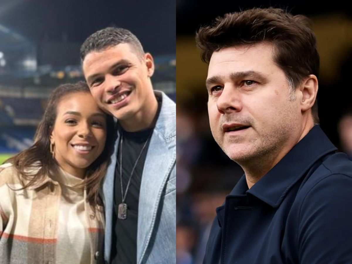 Belle Silva, Thiago Silva and Mauricio Pochettino