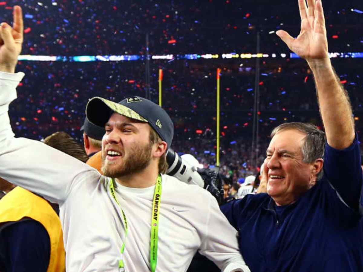 Bill Belichick with his son, Brian