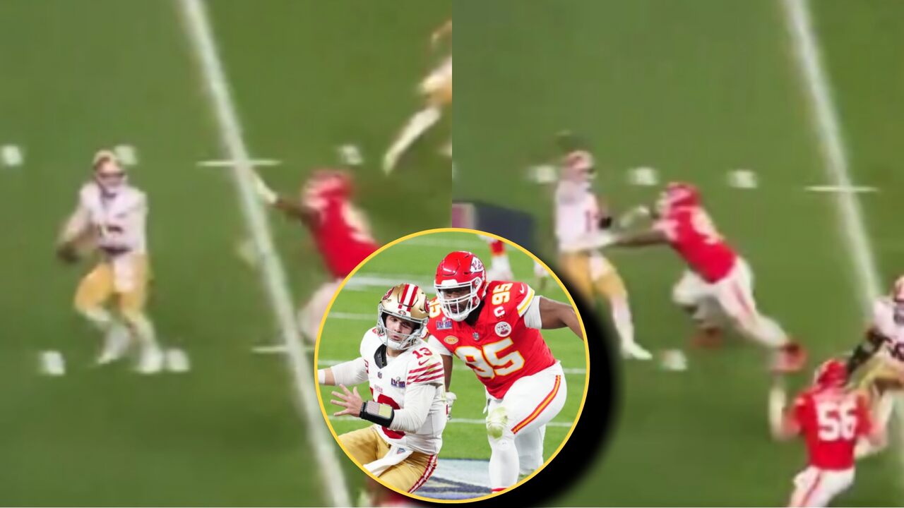 WATCH: 49ers failing to block Chiefs’ Chris Jones during crucial 3rd down play in OT eventually cost them the Super Bowl