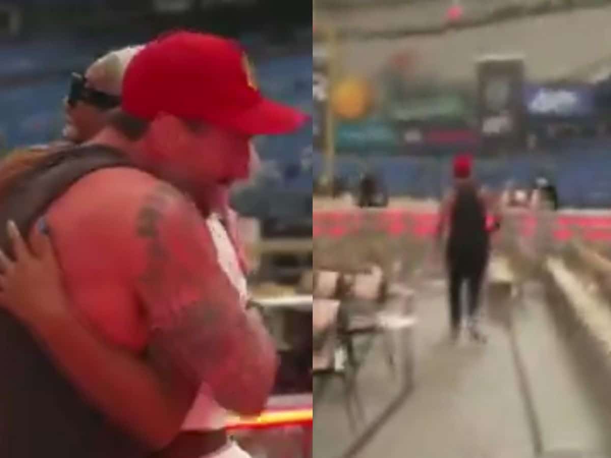 WATCH: CM Punk jumps guardrails to hug former female AEW star before Royal Rumble 