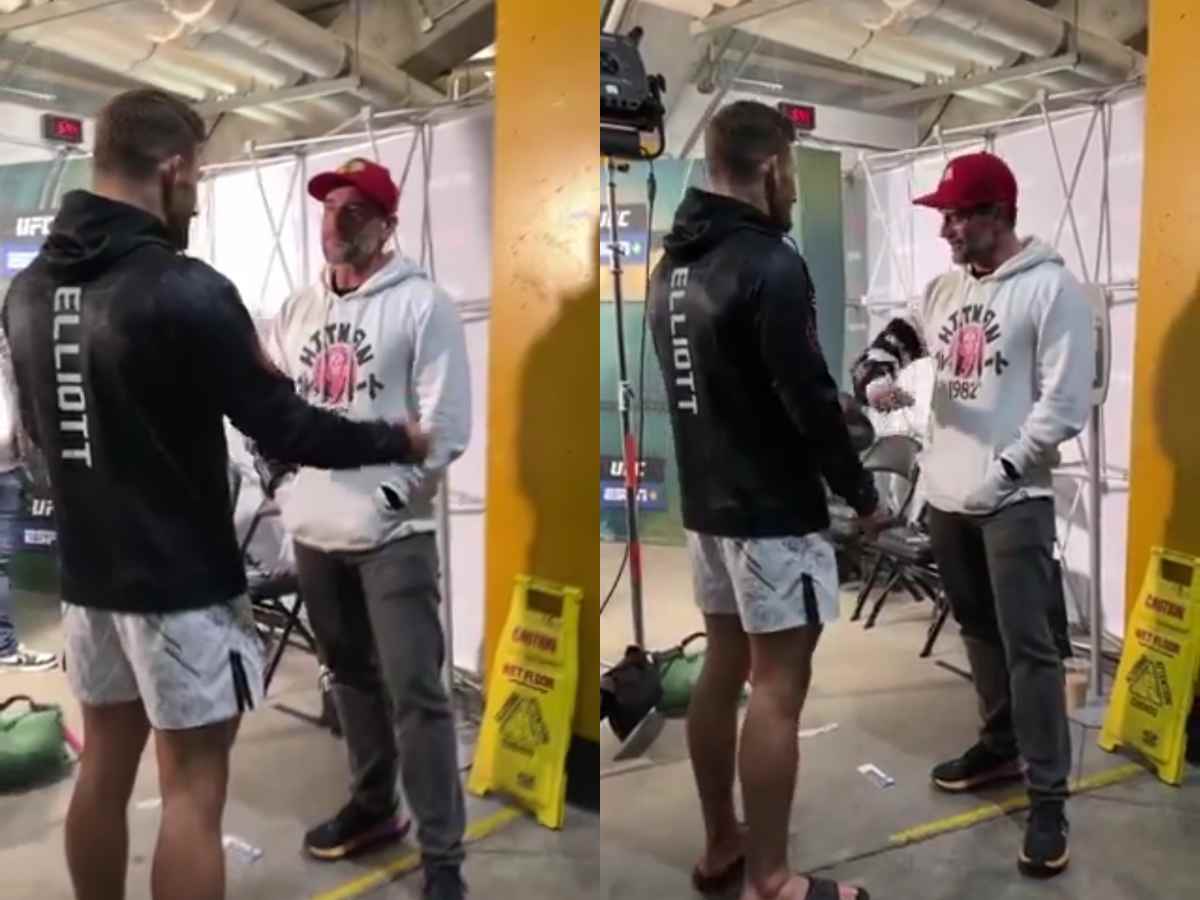 WATCH: Injured CM Punk spotted sharing wholesome fan moment with Welterweight Fighter after his victory at UFC 298