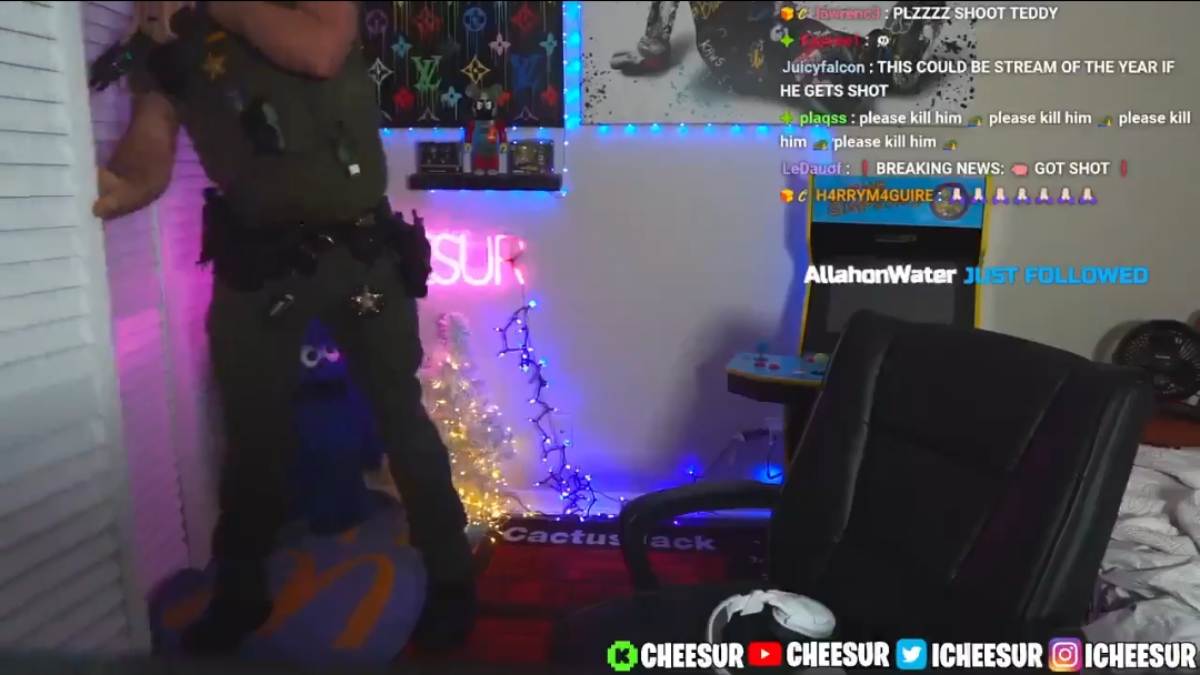 Watch: Kick streamer Cheesur gets swatted on his livestream