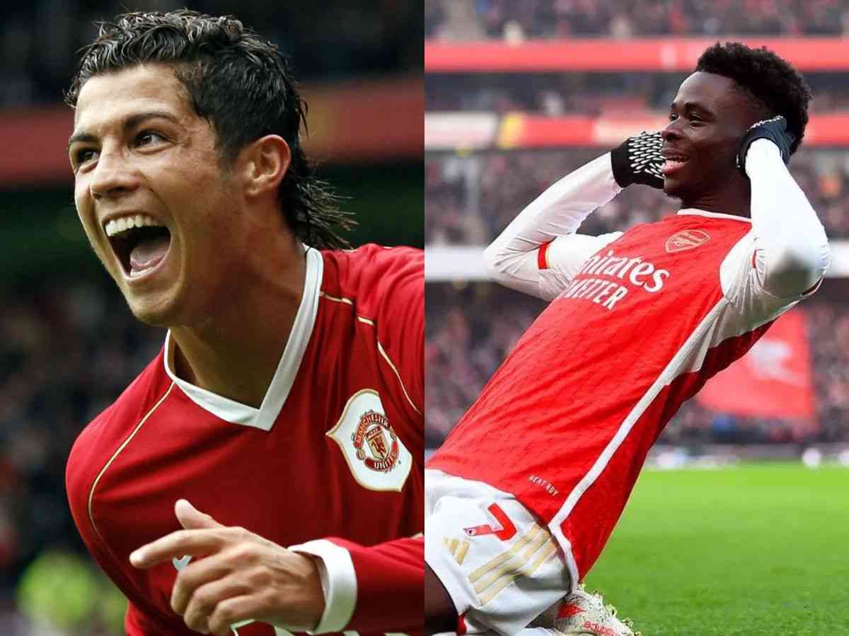 “Saka is clear of Penaldo”- Fans mock Cristiano Ronaldo as Bukayo Saka puts up a better Premier League record than the Man United legend