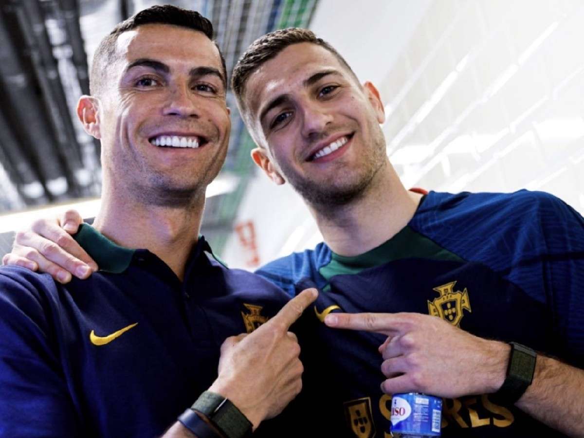 Cristiano Ronaldo and Diogo Dalot