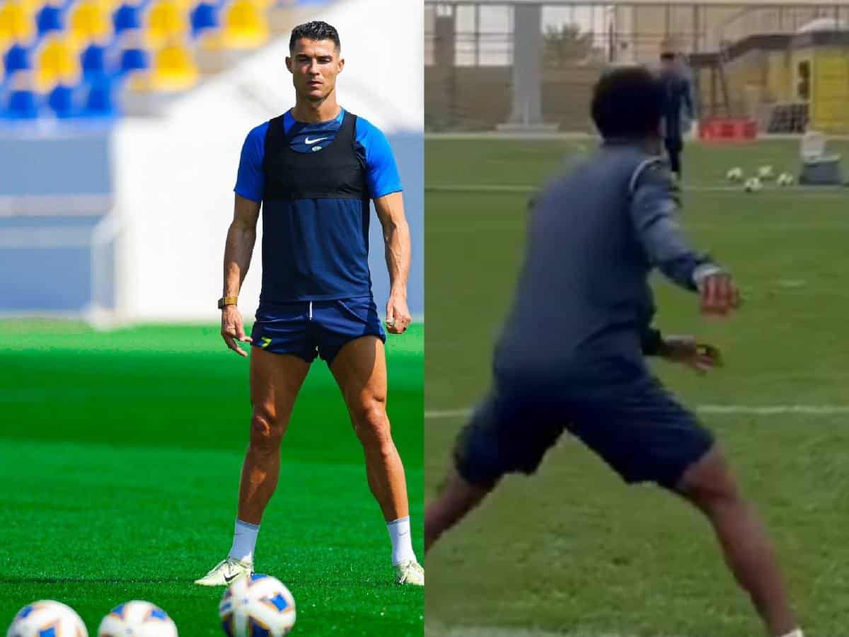 WATCH: Cristiano Ronaldo and Sadio Mane get smoked by 20-year old Al Naassr star during shooting practice