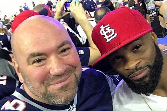 “Looks like an annoying Turkish ice cream man” – Dana White’s Super Bowl outing with ex-UFC champ Tyron Woodley resurfaces after Patrick Mahomes’ win