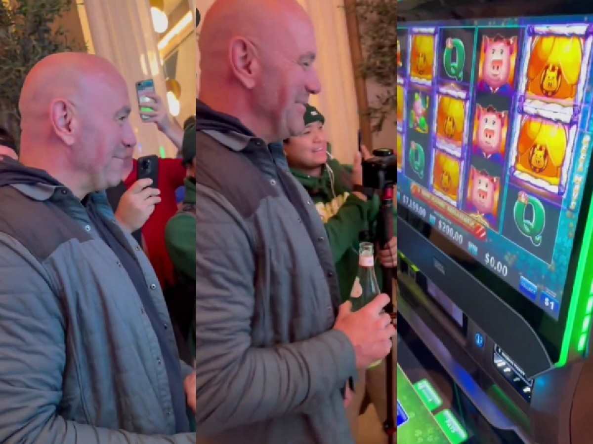 WATCH: Once shocked at friend losing $10,000, Dana White finally tries his hand at slot machines