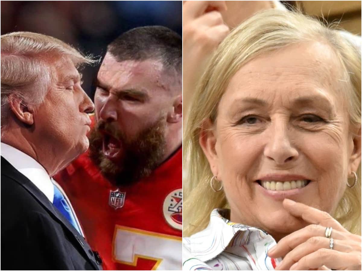 Martina Navratilova takes a fresh dig at Donald Trump jumping on the viral Travis Kelce-Andy Reid Super Bowl meme template