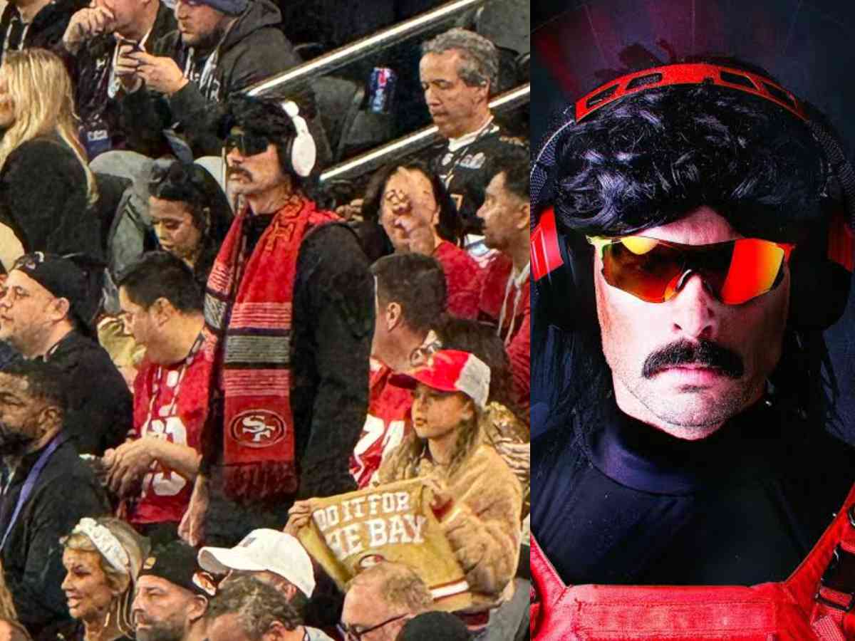 “He looks disrespected LOL” – DrDisRespect snapped looking depressed during the Super Bowl LVIII leaving fans in splits