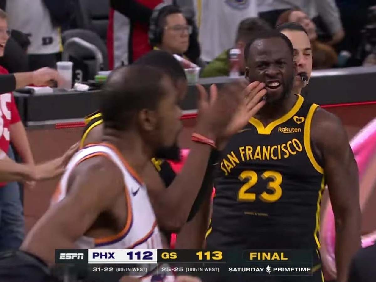 Draymond Green YELLING to Kevin Durant’s face after nail-biting end to game has fans hyped