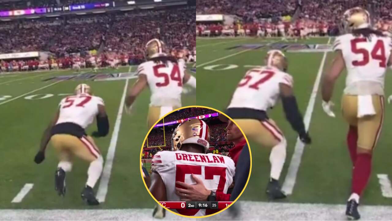 WATCH: “Worst luck possible” – Dre Greenlaw injuring himself while running back onto the field during Super Bowl has 49ers fans in shock