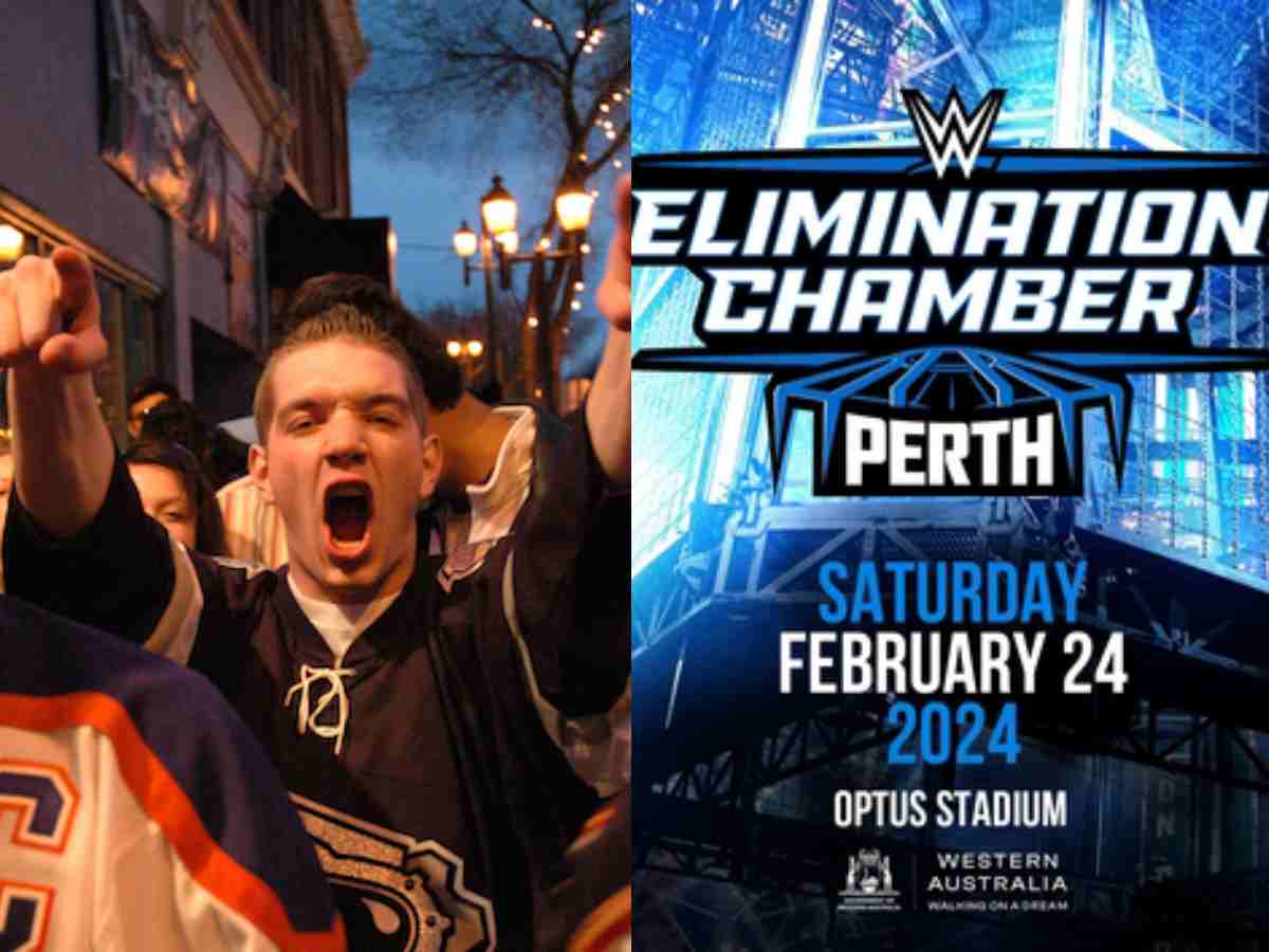 “Looking like WrestleMania set”- WWE Universe gets excited as the first look of the stage for Elimination Chamber Perth gets leaked 