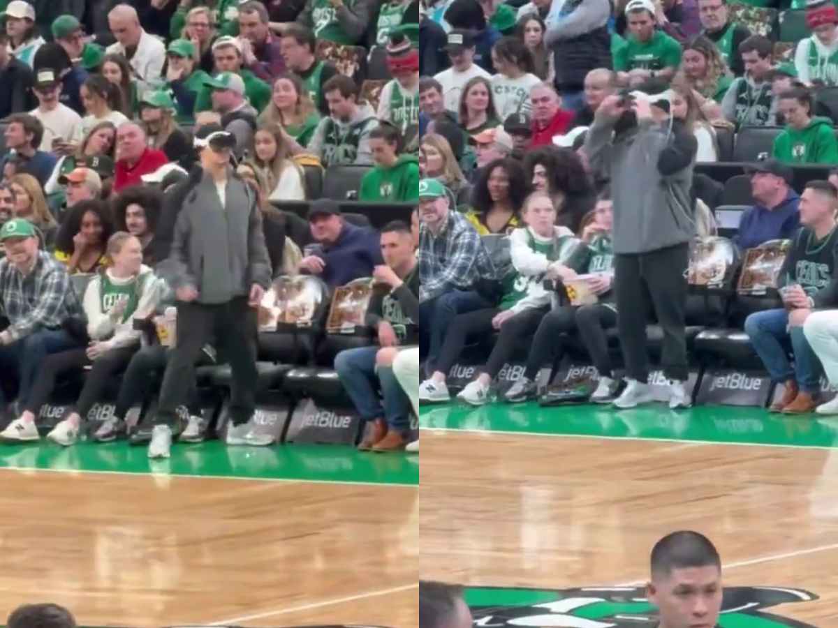 WATCH: “Throw at a drink at him” – Hysterical fan wears Apple Vision Pro on courtside seat leaving NBA fans on internet furious