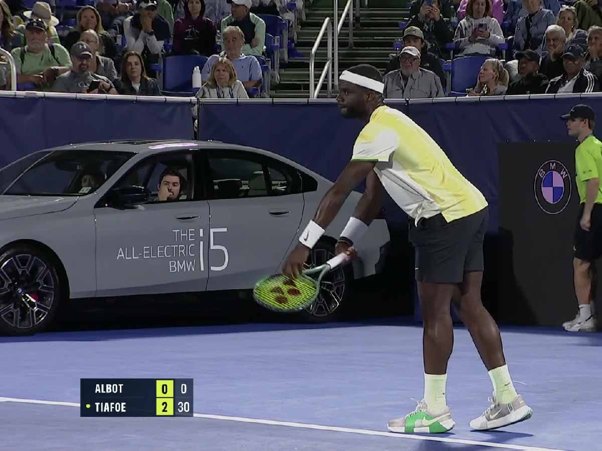 “Florida man of tennis tour”- Frances Tiafoe’s match draws derogatory sentiments for Americans as ‘best seats in the house’ reserved for a BMW parked on court