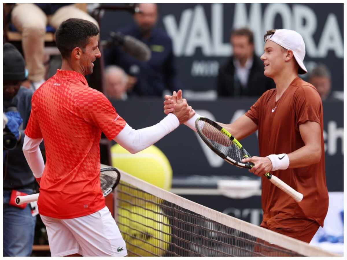 Holger Rune and Novak Djokovic