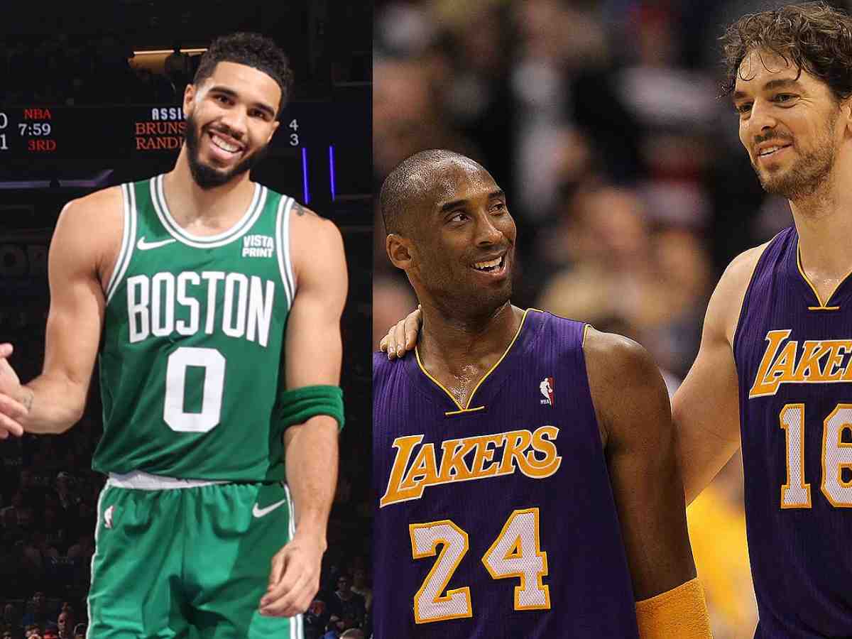 “Kobe really needed Pau for those last two championships,” Jayson Tatum bizarrely compares partnership with Kristaps Porzingis to Kobe Bryant