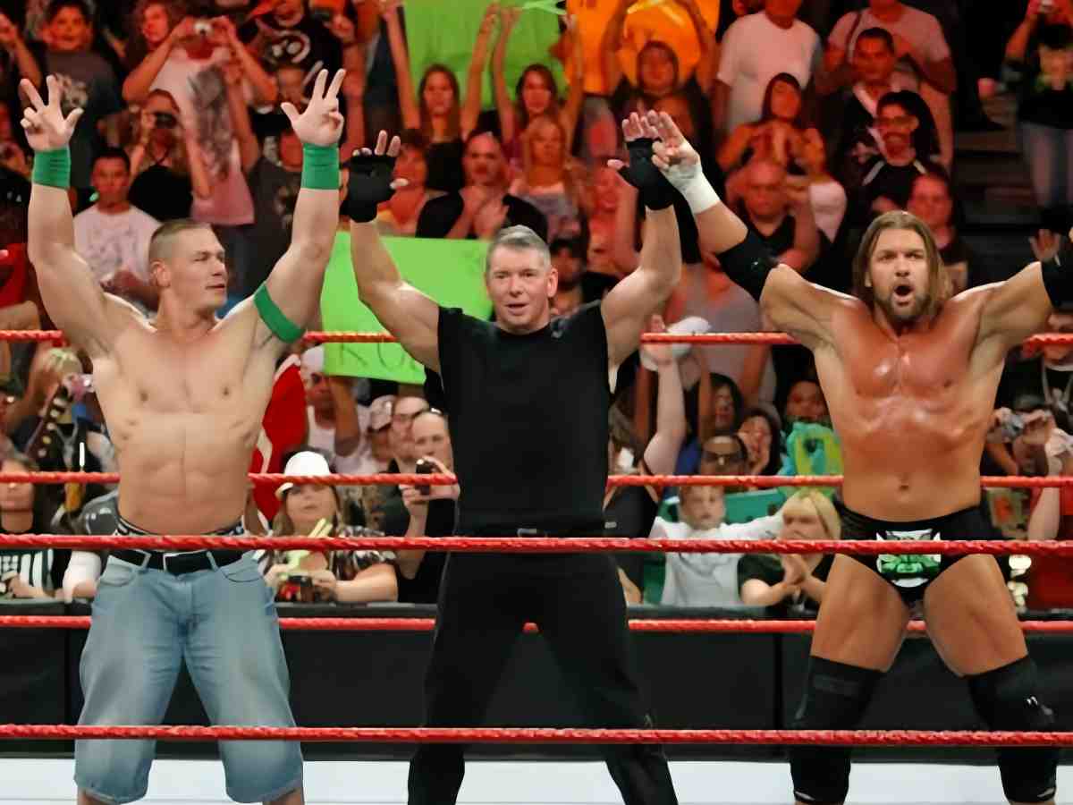 John Cena, Vince McMahon, and Triple H