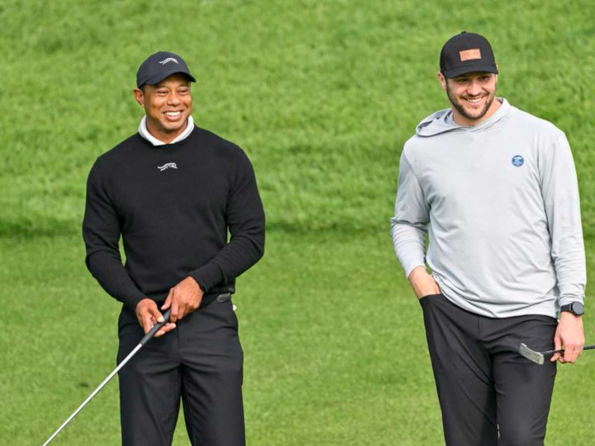 “Felt my heart beat faster,” NFL quarterback Josh Allen STARSTRUCK by Tiger Woods as duo teams up at The Genesis pro-am