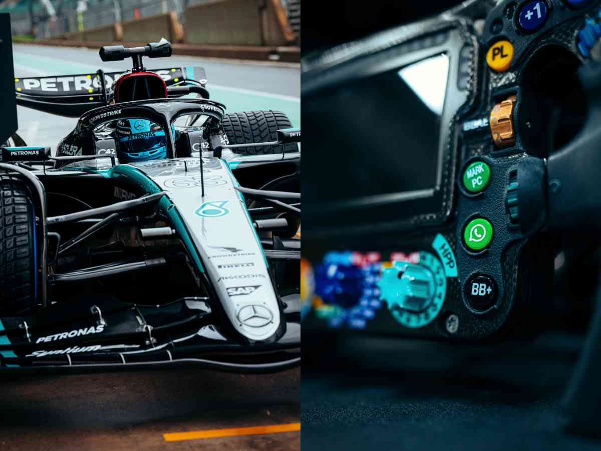 Mercedes W15 and WhatsApp collaboration via Mercedes X handle