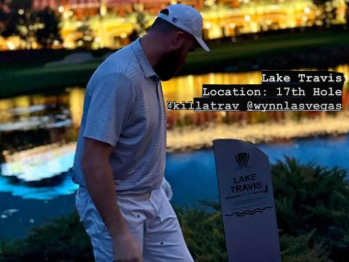 Jasmin Medar's Instagram story of Travis Kelce at Wynn Las Vegas