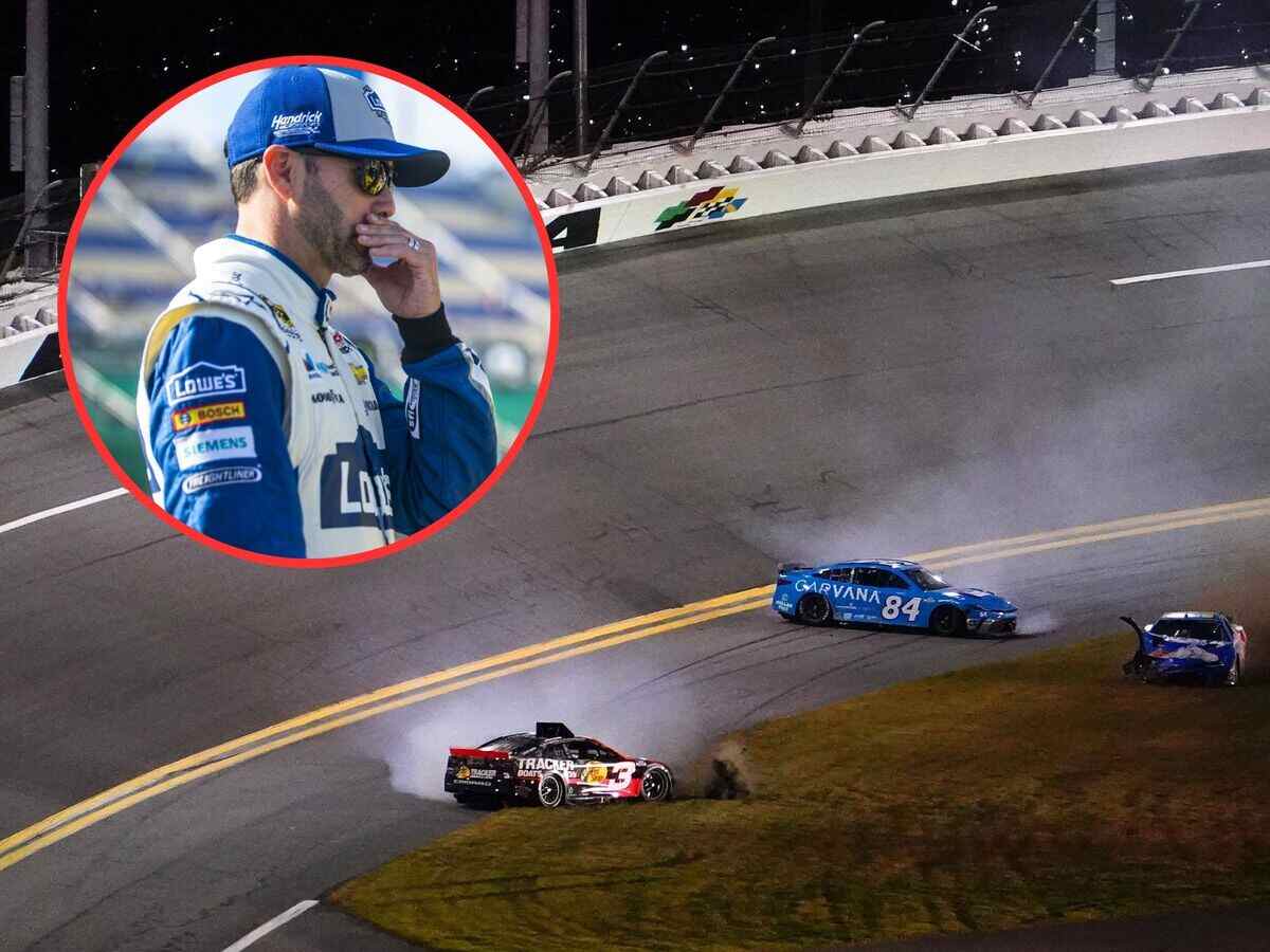 WATCH: “Ricky Wreckhouse strikes again”- Jimmie Johnson almost faced Daytona 500 DNQ humiliation after a wreck involving Ricky Stenhouse Jr., fans react