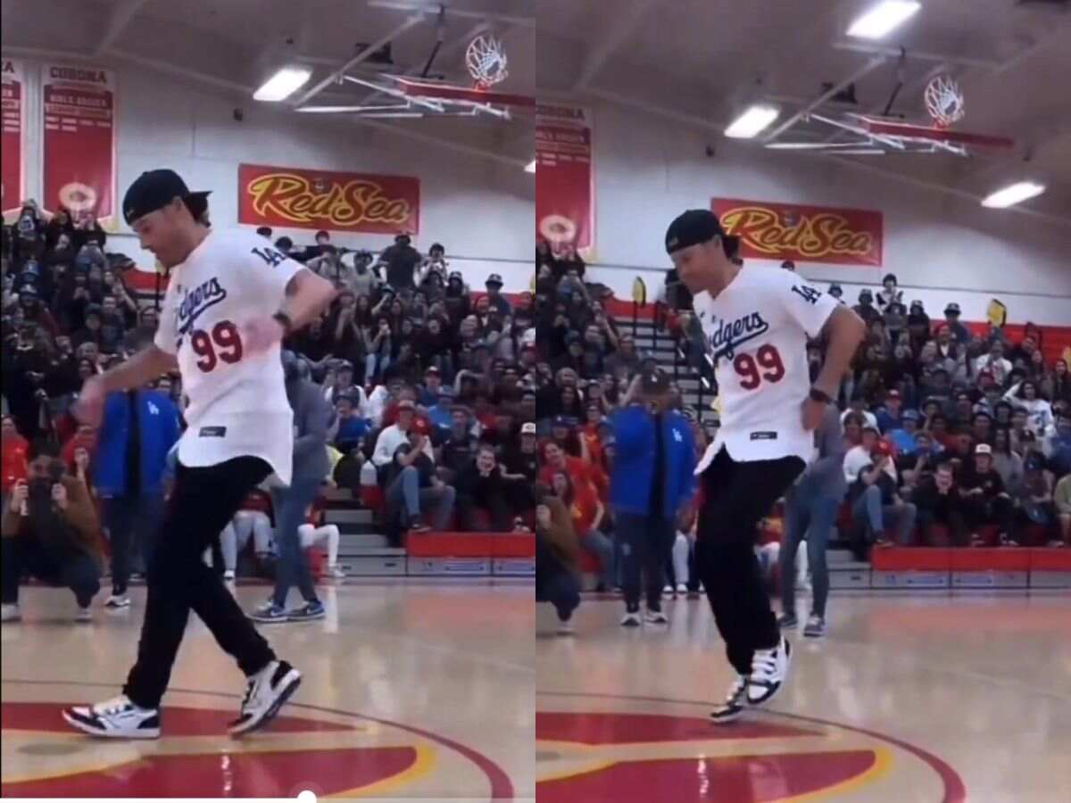 WATCH: Dodgers’ Joe Kelly breaks out impressive dance moves on visit to old school