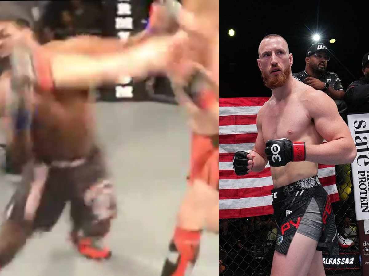 WATCH: “Head recoiled off the ground” – Joe Pyfer’s INS*NE knockout from early MMA days sends fans into frenzy