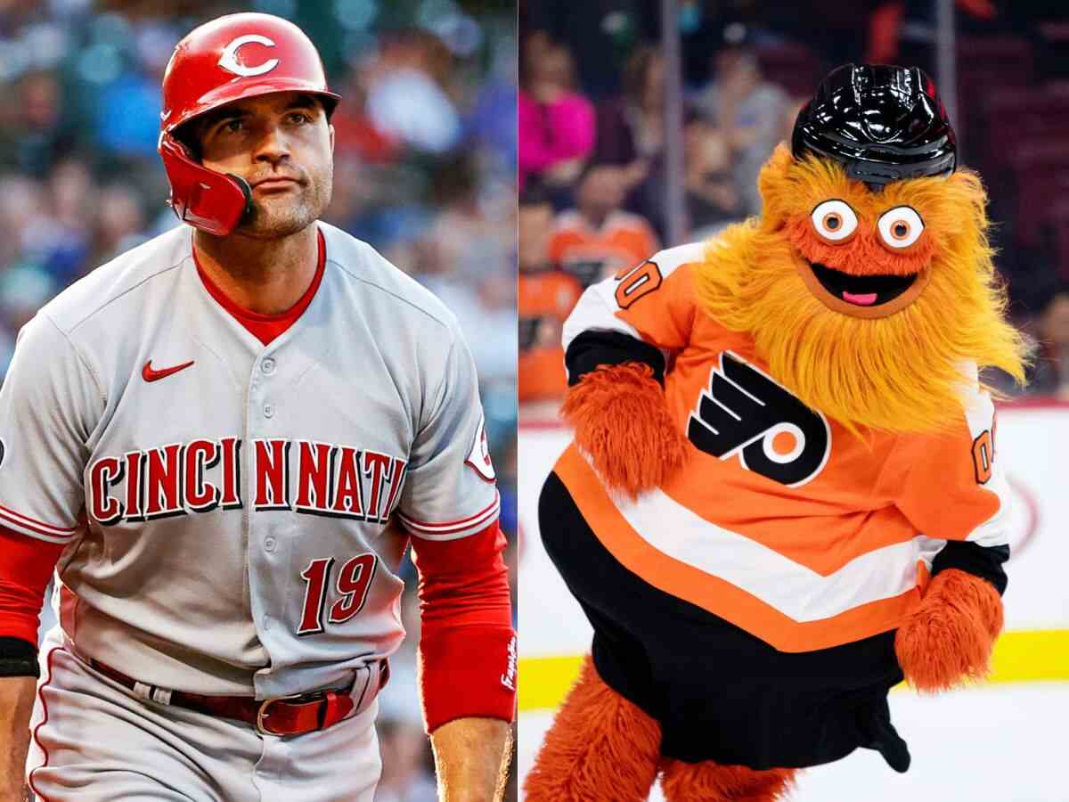 Joey Votto and Gritty