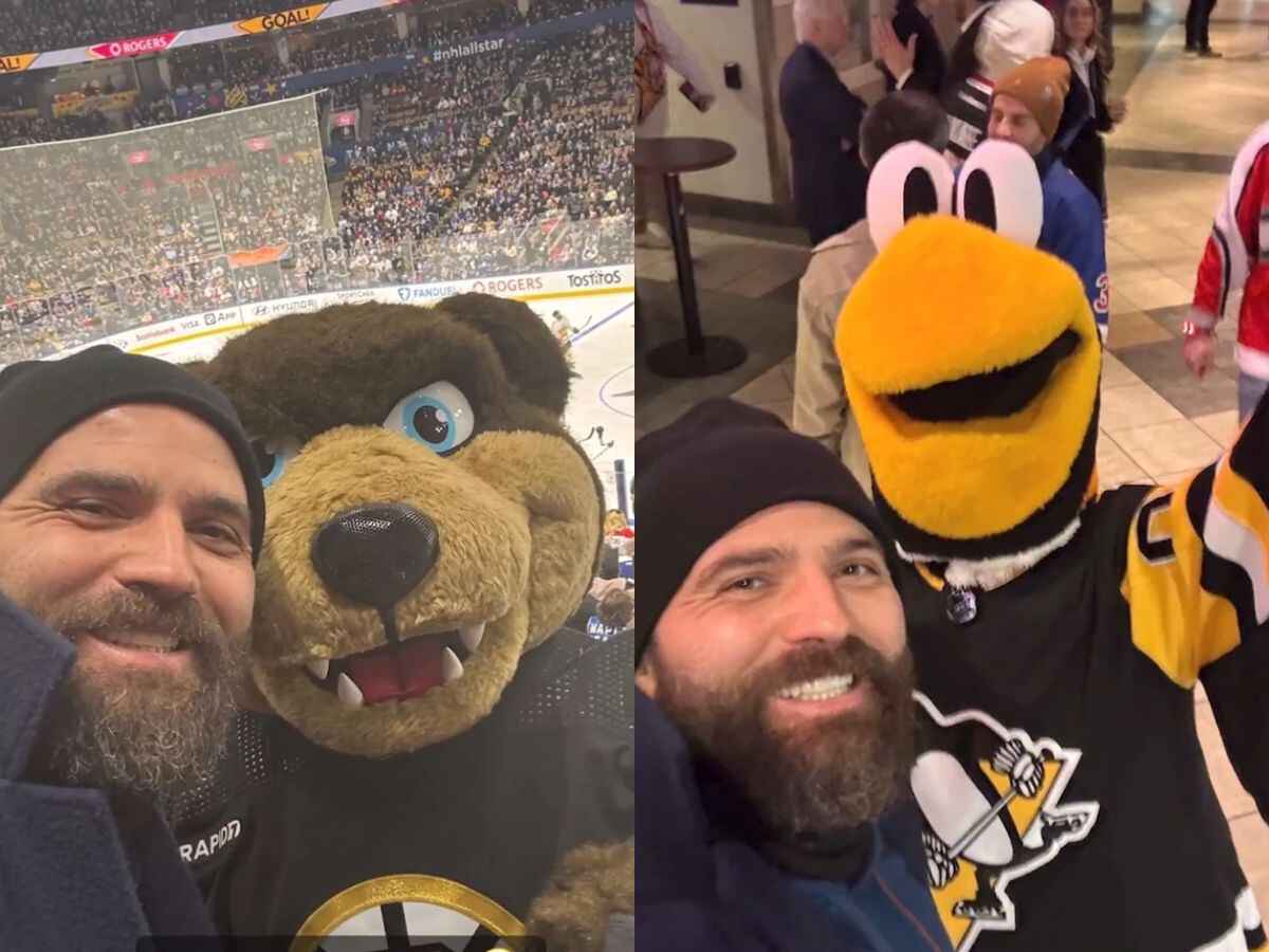 WATCH: MLB legend Joey Votto attempts to meet every NHL mascot during All-Star game, gets HILARIOUSLY ignored by Flyers’ Gritty