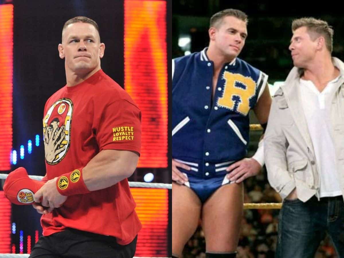 John Cena, Alex Riley and The Miz 