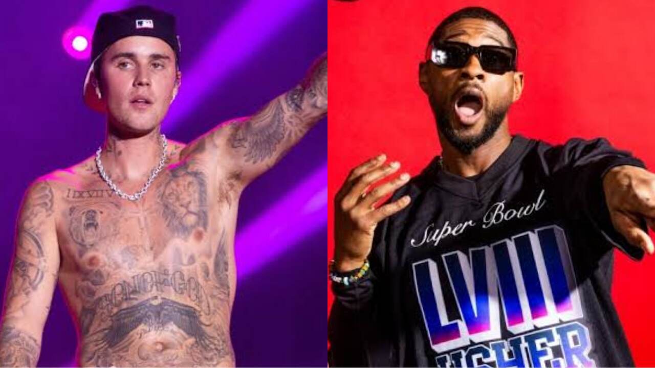 Is Justin Bieber performing with Usher during Super Bowl LVIII halftime show?