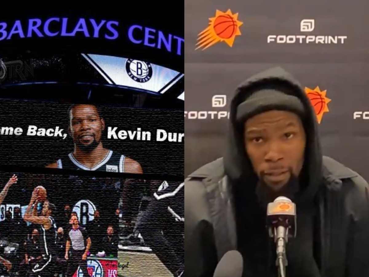 WATCH: “They purposely did it” – Kevin Durant awkwardly reacts to Nets’ tribute video despite asking to not make one