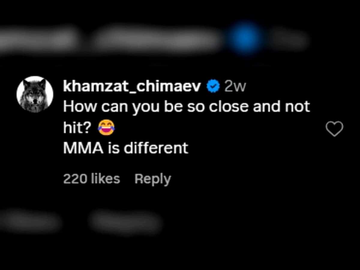 Khamzat Chimaev pokes fun at boxing