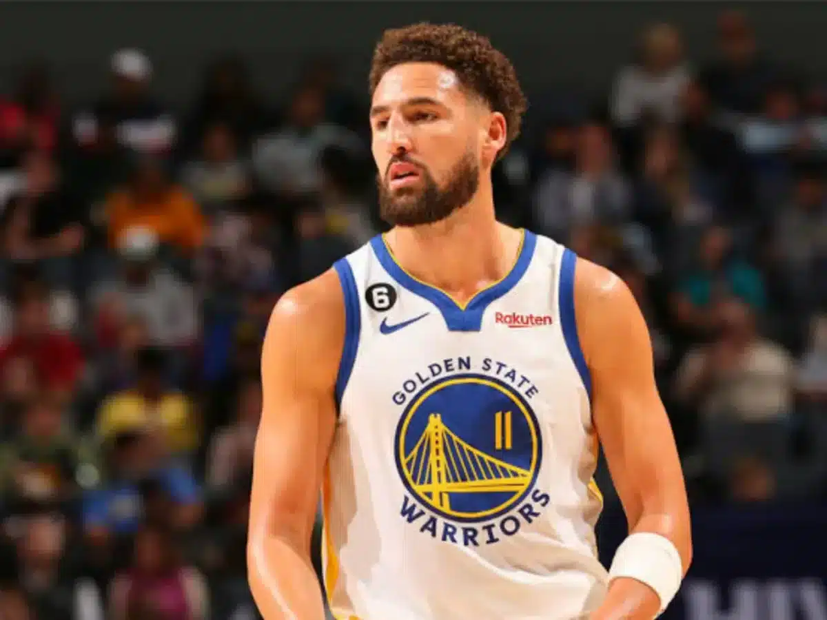 Klay Thompson for the Golden State Warriors