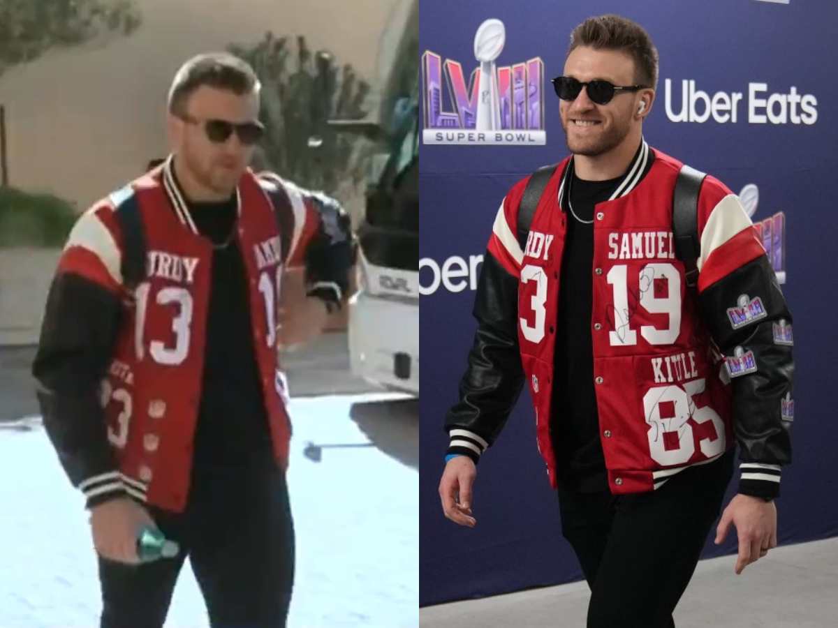 WATCH: “She’s so talented” – Kristin Juszczyk praised for designing husband Kyle Juszczyk’s jacket ahead of the Super Bowl