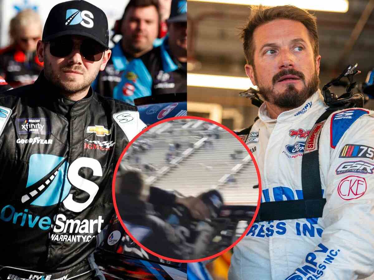 WATCH: JJ Yeley’s crew chief aggressively shoves Kyle Weatherman after the Atlanta Xfinity race