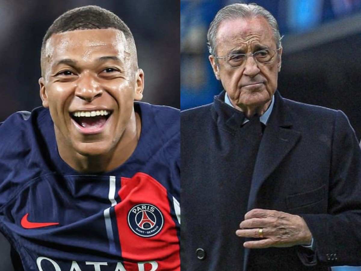 Florentino Perez and Kylian Mbappe