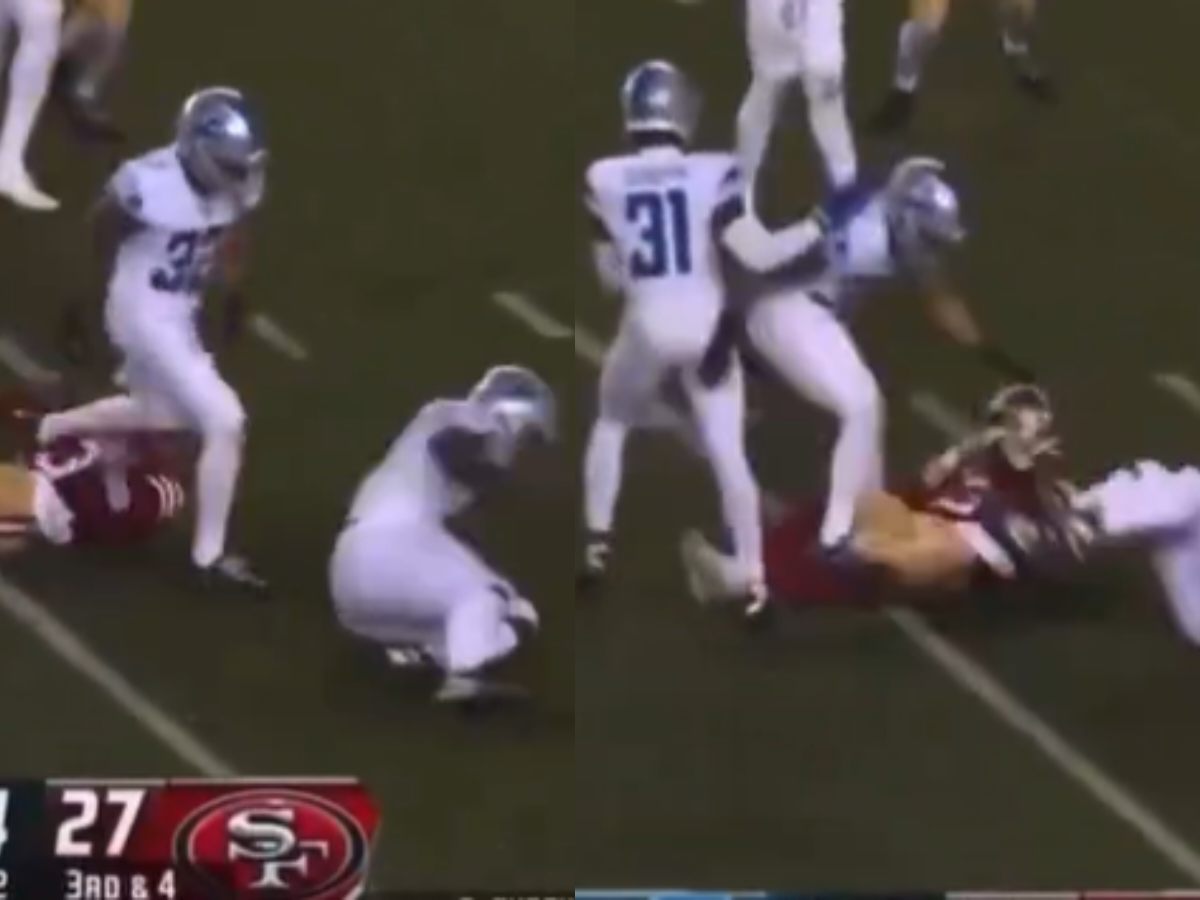 “It’s Detroit…. Zero class” – 49ers fans accuse Lions safety Brian Branch of intentionally stepping on Brock Purdy’s knee during NFC Championship