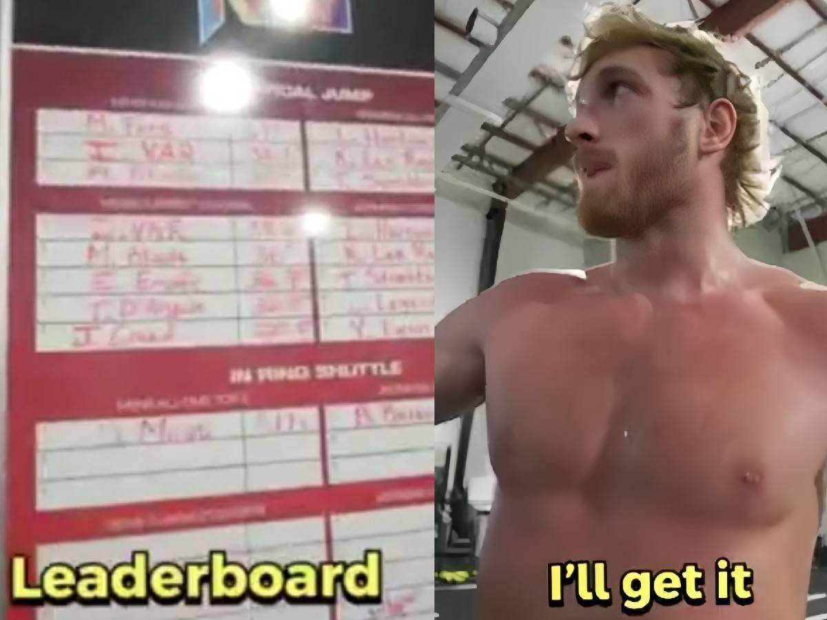 WATCH: “Damn that motherfu**er can jump,” Logan Paul gets pi**ed off after failing to break  33-year-old WWE Superstar’s vertical jump record 