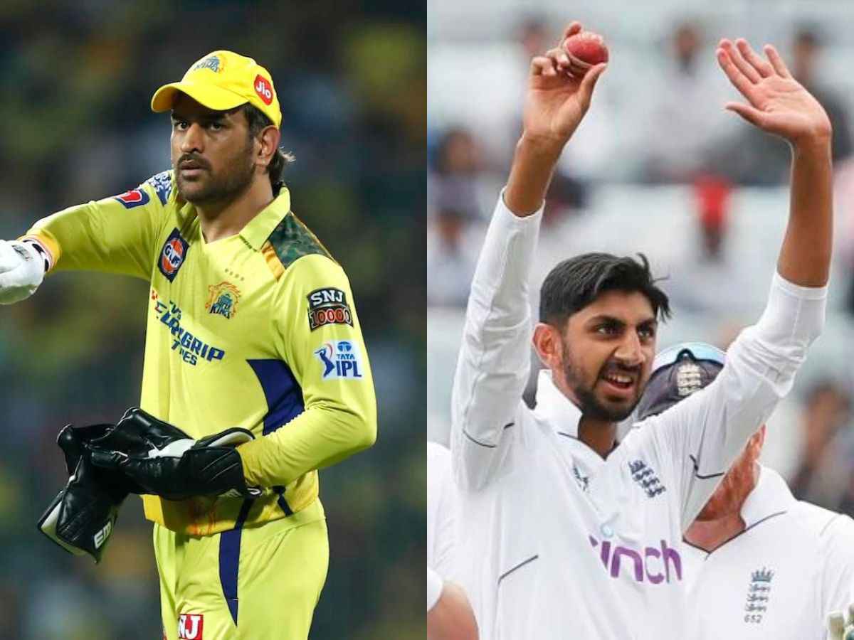 “Message is clear”- Fans credit ‘Thala’ as Shoaib Bashir fails to take wicket from MS Dhoni Pavilion in Ranchi