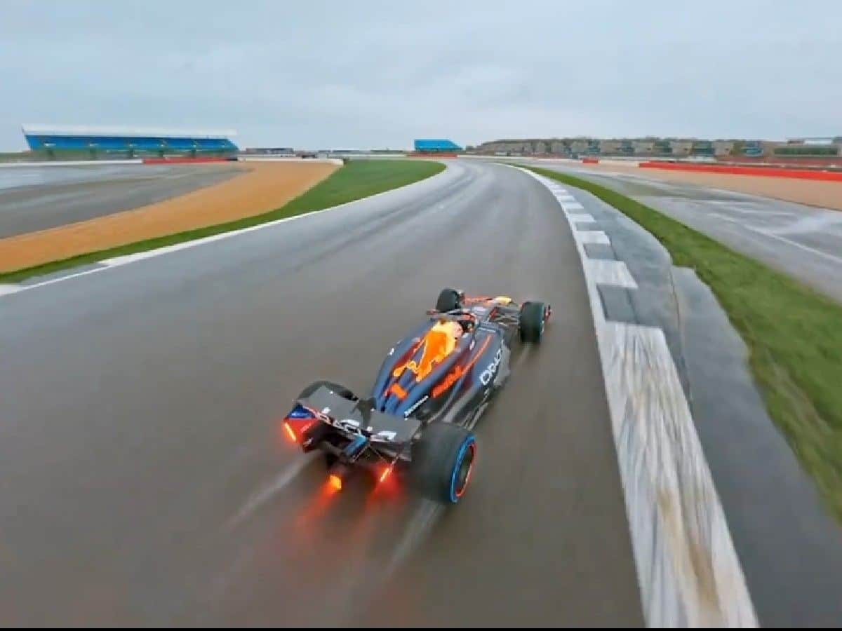 WATCH: Red Bull uses world’s fastest drone to capture Max Verstappen’s scintillating wet-tires lap in RB20