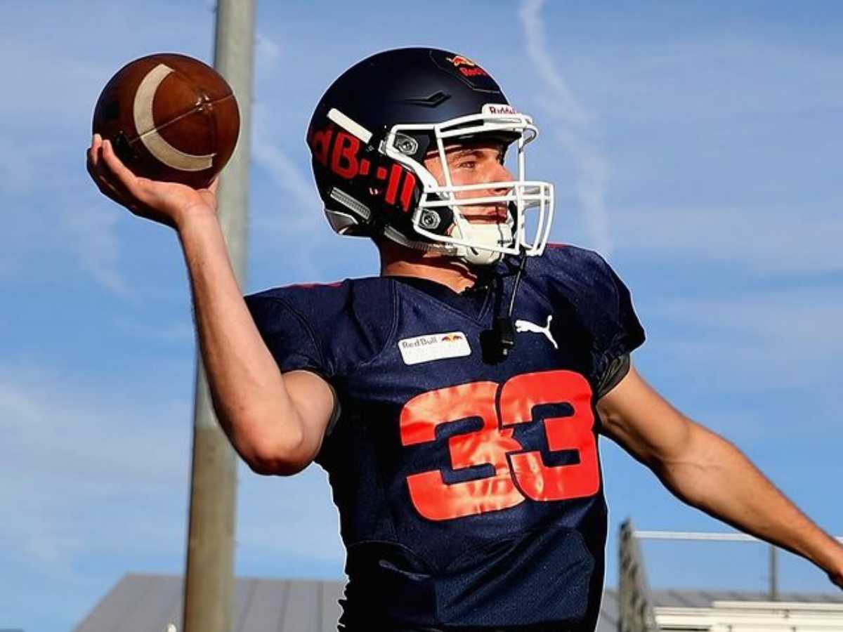 Resurfaced images of reigning F1 champion Max Verstappen playing American football go viral after Super Bowl