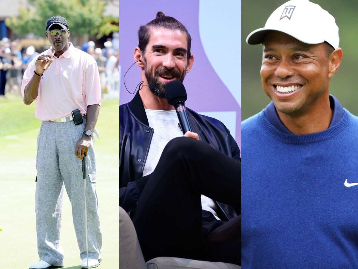 “Not talking any sh*t,” Legends align as Michael Phelps name Tiger Woods and Michael Jordan as dream team for golf