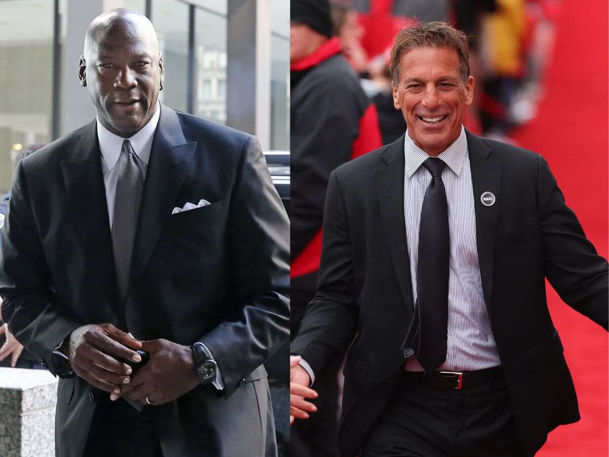 Michael Jordan and Chris Chelios [Image Credit: SFGate/NHL]