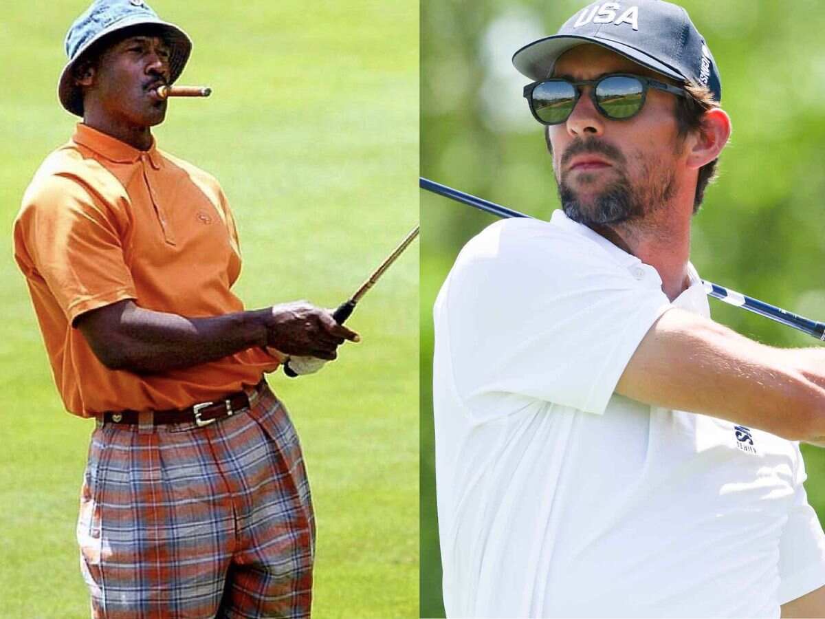 Michael Jordan and Michael Phelps [Image Credit: Pinterest/Golf Magazine]