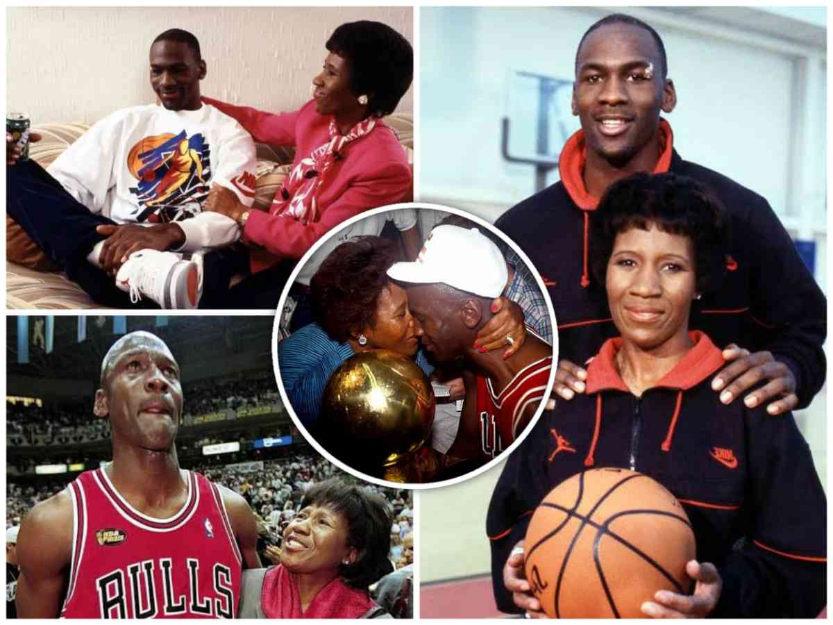 Michael Jordan with his mother Deloris Jordan