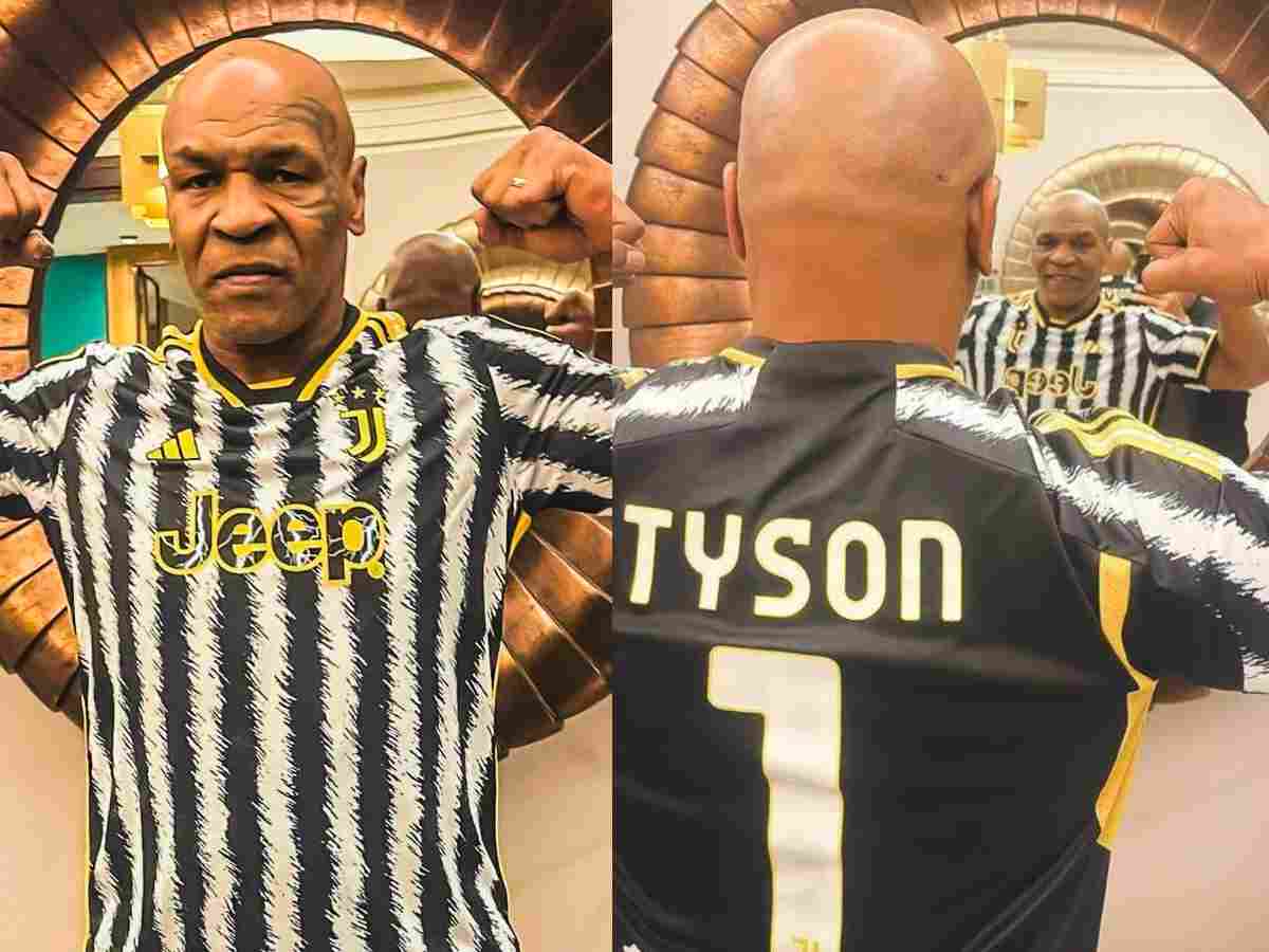 Boxing legend Mike Tyson spotted in a Juventus jersey during the shooting  of his latest movie – FirstSportz